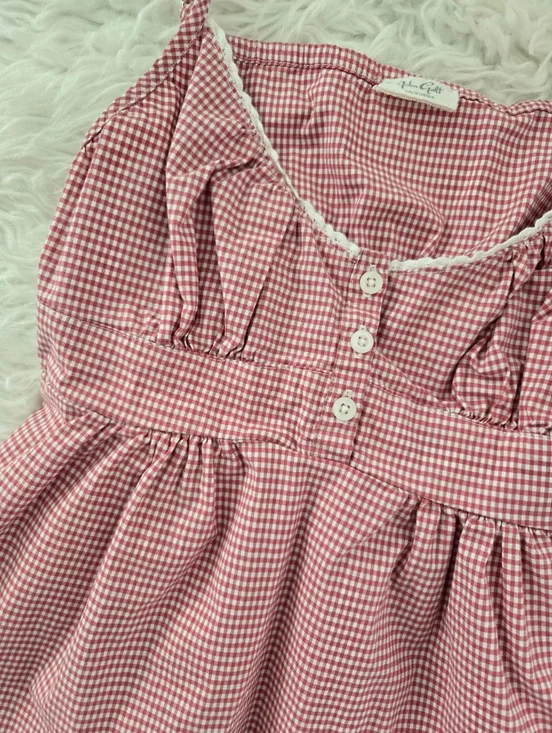 John Galt Red Gingham Tiffany Tank Top. One size fits most. - Picture 4 of 9